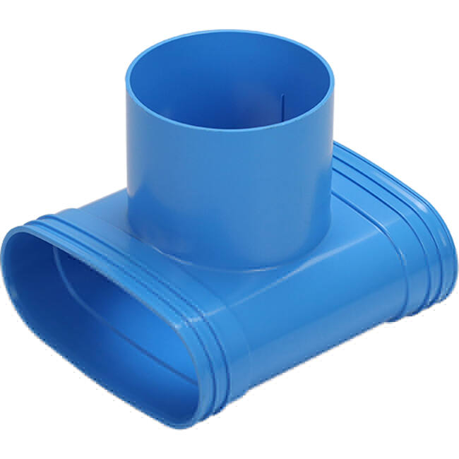 Wavin Ventiza Ramo T in PVC ovale 195x80x100 per diametro 125 mm M/M/M