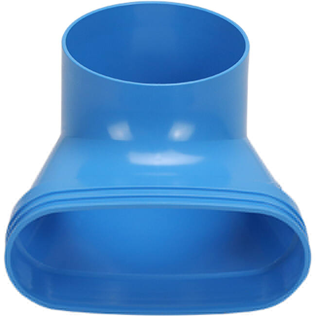 Wavin Ventiza Estremità 90 gradi PVC ovale 195x80x100 mm per diametro 125 mm M/M