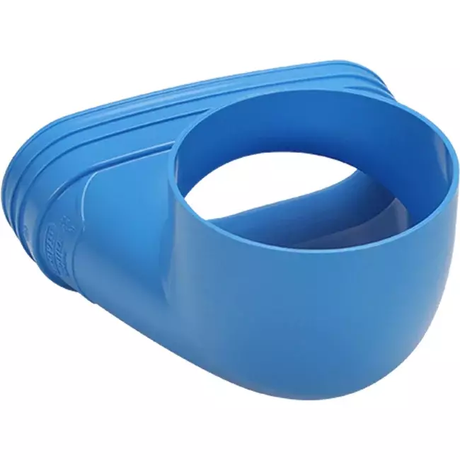 Wavin Ventiza Estremità 90 gradi PVC ovale 195x80x70 mm per diametro 125 mm M/M
