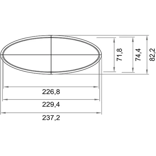 Wavin Ventiza tappo finale PVC ovale canale 235x80 mm