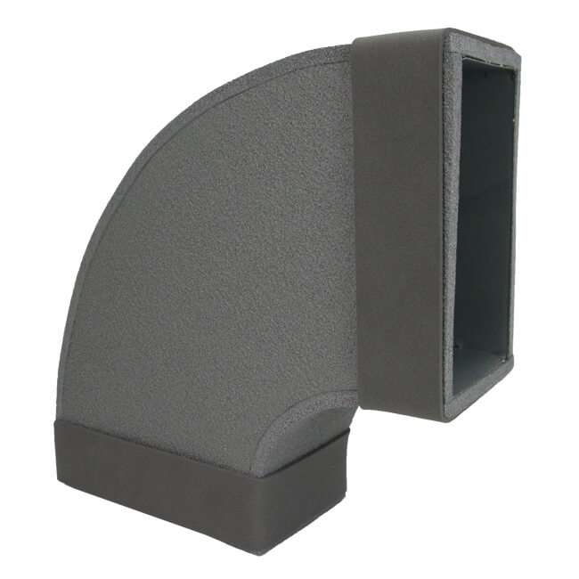 Termodotto a curva di 90 gradi 300x80 mm orizzontale