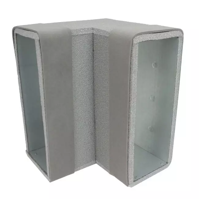 Termodotto curva 90 gradi 170x80 verticale per canalizzazione