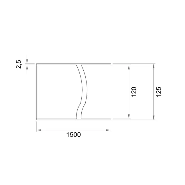 Wavin Ventiza canale 1,5 m PVC rotondo 160 mm S/S