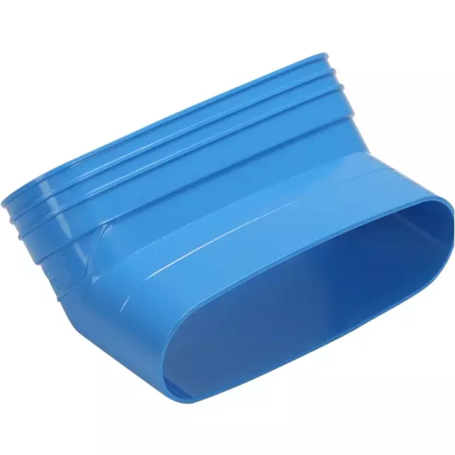 Wavin Ventiza Curva 45 gradi PVC ovale 195x80 mm verticale M/S