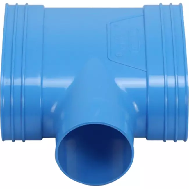 Wavin Ventiza Ramo T in PVC ovale 195x80 mm M/M/M