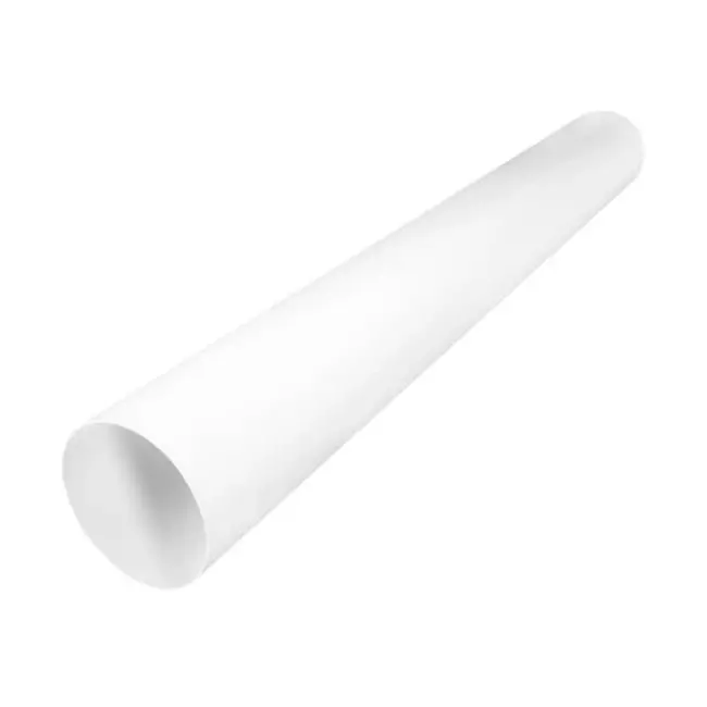 Tubo bianco diametro 125 mm - lunghezza 1 metro RAL 9010