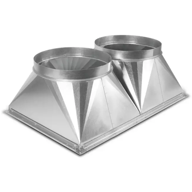 Condotto di transizione/tubo 800 x 500 mm / 2 x NW 355 - UKR 8050 01