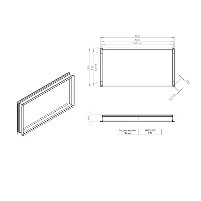 Connettore flessibile 1000 x 500 - VS 10050