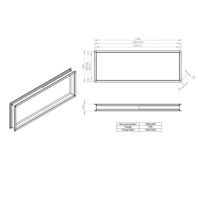 Connettore flessibile 1200 x 400 - VS 12040