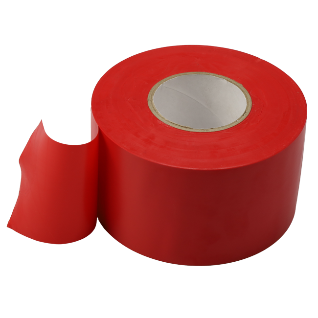 Nastro in PVC rosso largo 50 mm - rotolo 33 m