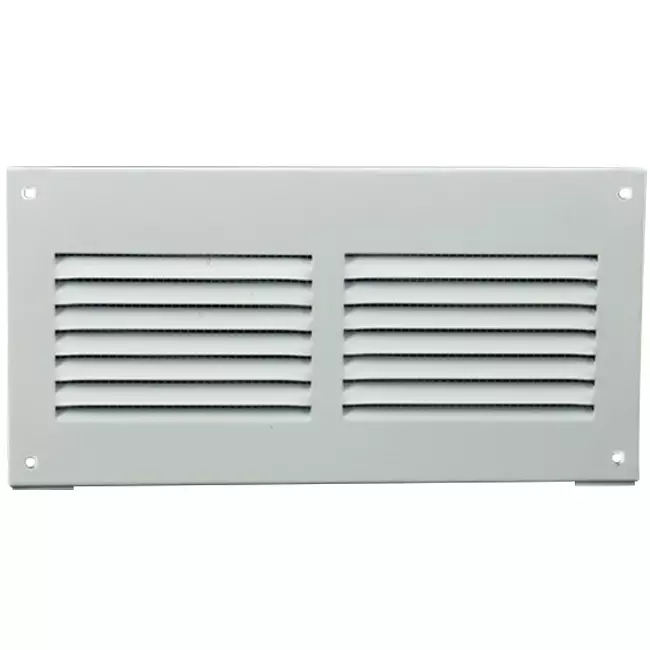 Griglia a fessura rettangolare in metallo 200x100 bianca - MR2010