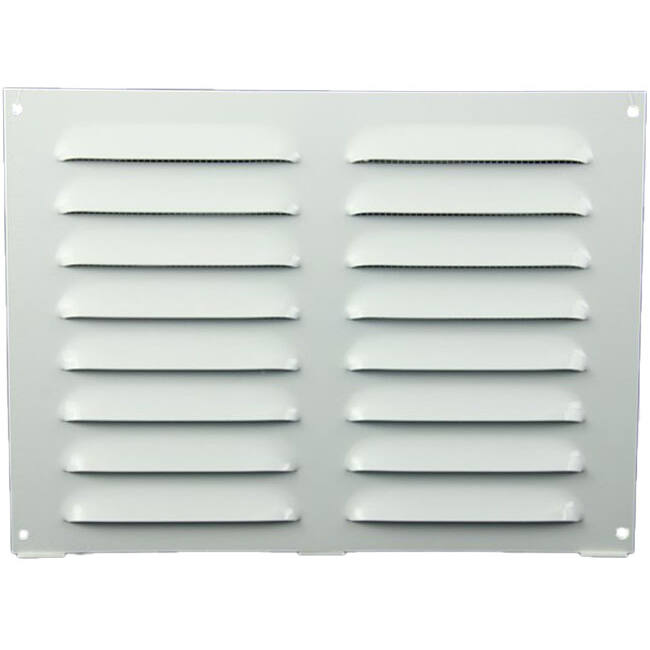 Griglia a fessura rettangolare in metallo 260x190 bianca - MR2619