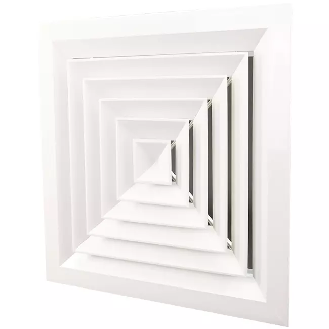 Diffusore a lamelle da soffitto con distribuzione dell’aria a 4 vie - MDCD4-150/295