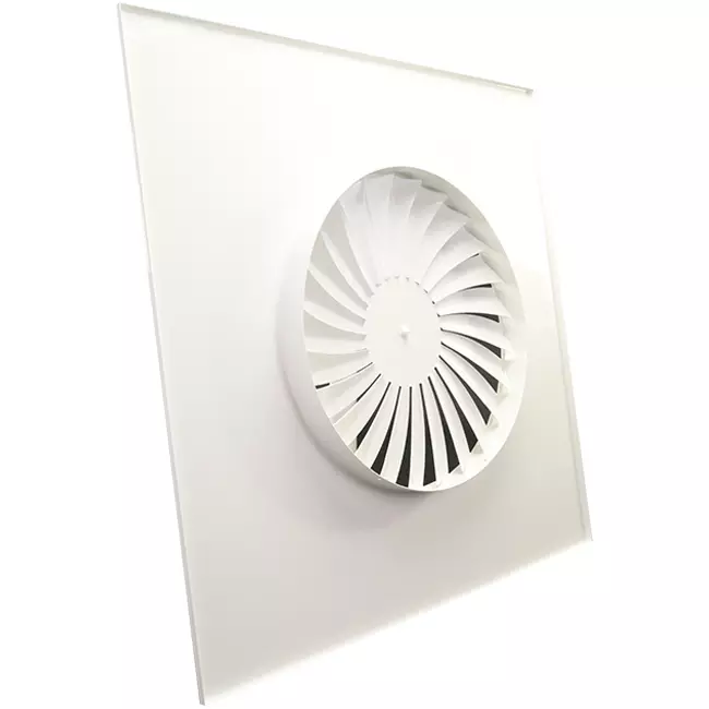Diffusore a vortice a pale fisse 400mm quadrato - SWS400 RAL9010