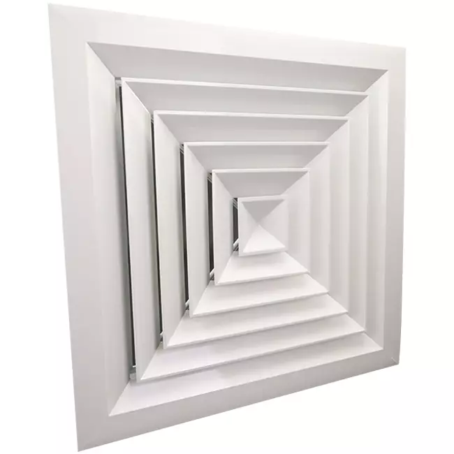 Diffusore a lamelle da soffitto con distribuzione dell’aria a 4 vie - MDCD4-150/295