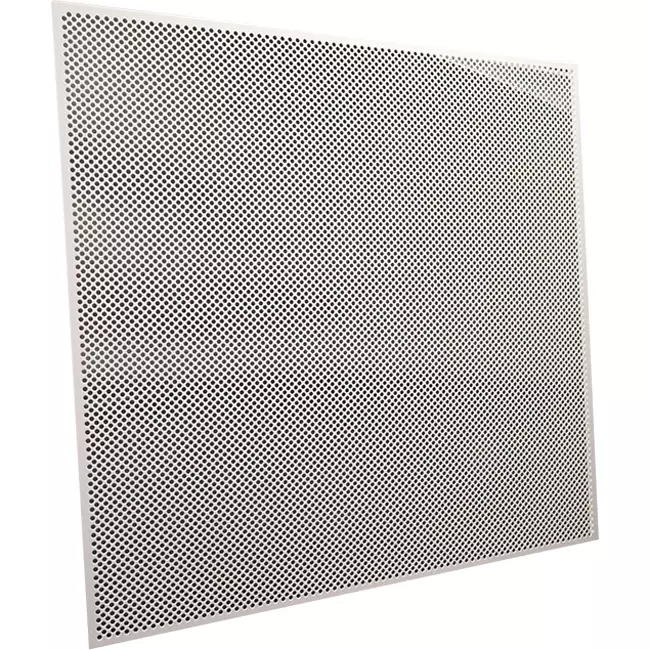 Pannello perforato per controsoffitti 600 x 600 mm da inserire in controsoffitti modulari - RAL9010