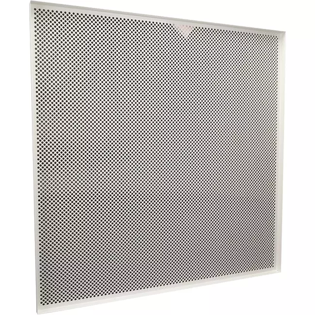 Pannello perforato per controsoffitti 600 x 600 mm da inserire in controsoffitti modulari - RAL9010