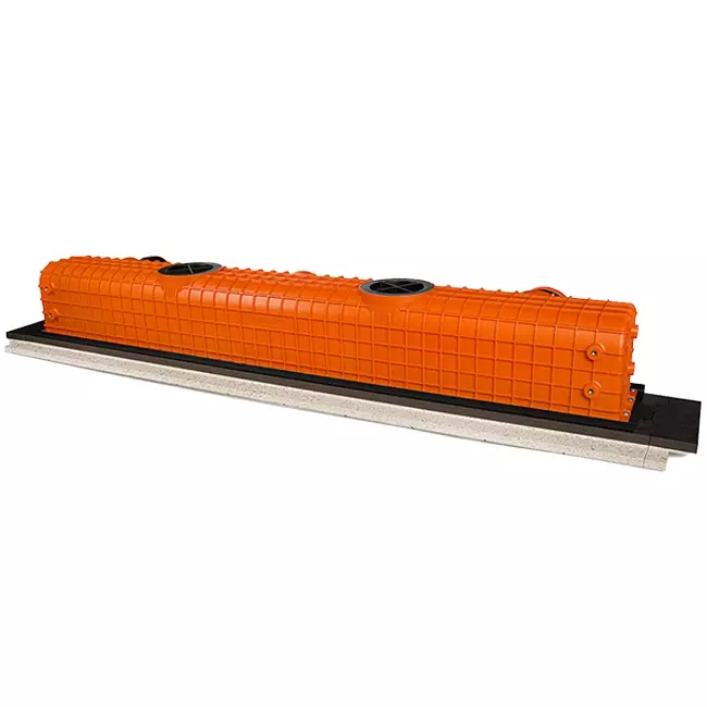 Diffusore a feritoia senza cornice Ergovent 1050 mm con diametro di raccordo 90 mm - modulare - 1 feritoia