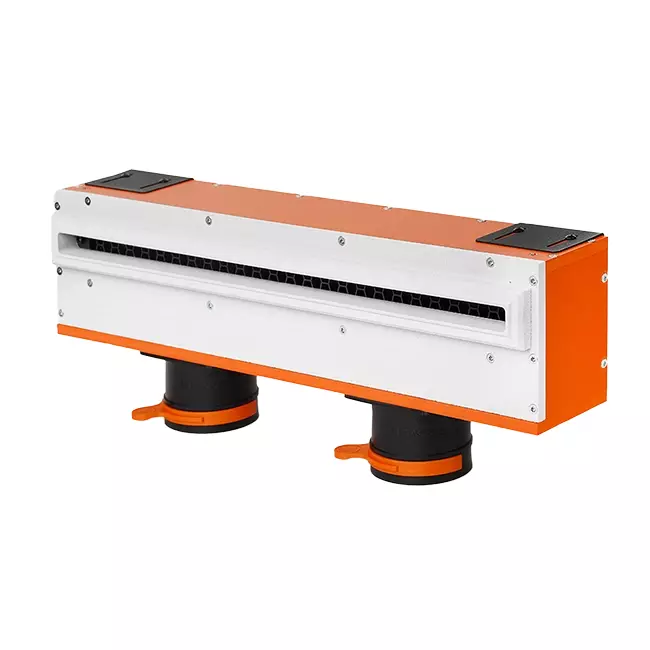 Ergovent, lamelle senza cornice da 500 mm con diametro di raccordo di 75 mm - standard