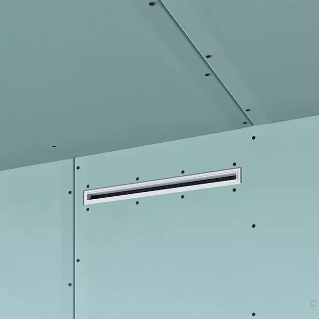 Ergovent, lamelle senza cornice da 500 mm con diametro di raccordo di 75 mm - standard
