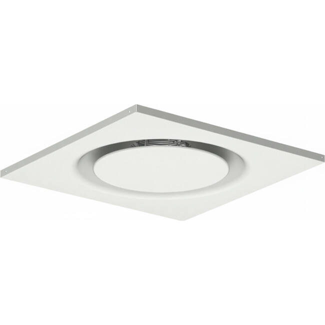 Diffusore a soffitto in acciaio per mandata e scarico 595x595 mm - 250 mm - RAL 9010