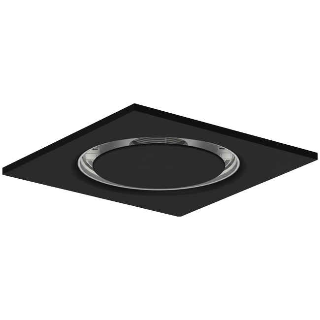 Diffusore a soffitto in acciaio per mandata e scarico 595x595 mm - 250 mm - RAL 9005