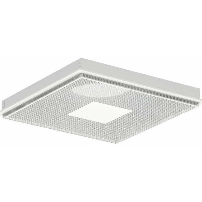 Griglia per soffitto forata per mandata e ripresa 595x595 mm – 125 mm – RAL 9010