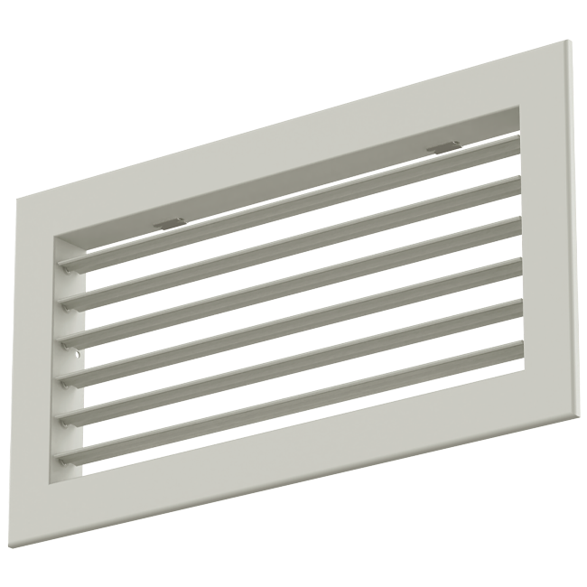 Griglia a parete singola regolabile in alluminio - con molle di frizione - 800x200 mm - RAL 9010