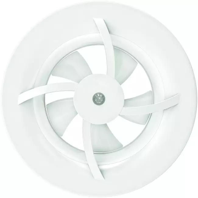 Ventilatore da bagno Solara con termoventilatore - diametro 100 mm - bianco opaco