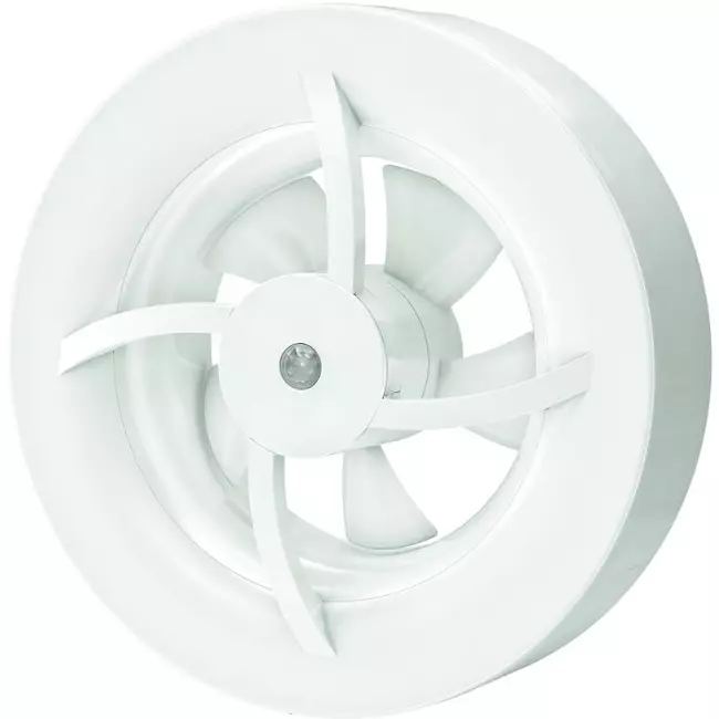 Ventilatore da bagno Solara con termoventilatore - diametro 100 mm - bianco opaco