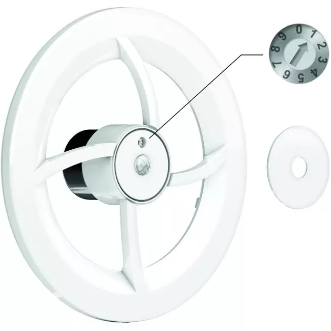 Ventilatore da bagno Solara con termoventilatore - diametro 100 mm - nero opaco