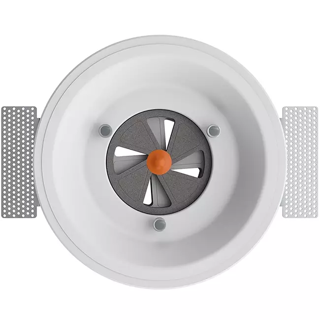 Valvola di ventilazione Ergovent senza cornice rotonda 125 mm - con effetto coanda