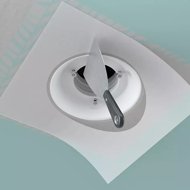 Valvola di ventilazione Ergovent senza cornice rotonda 125 mm - con effetto coanda