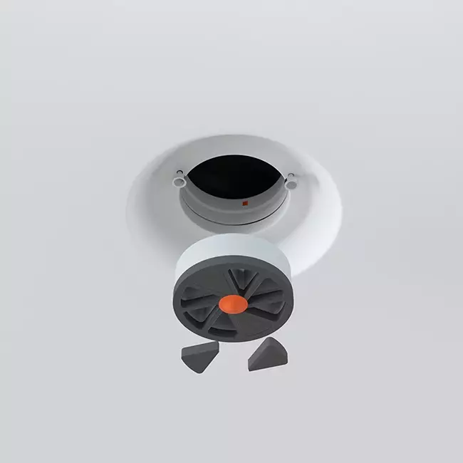 Valvola di ventilazione Ergovent senza cornice rotonda 125 mm - con effetto coanda