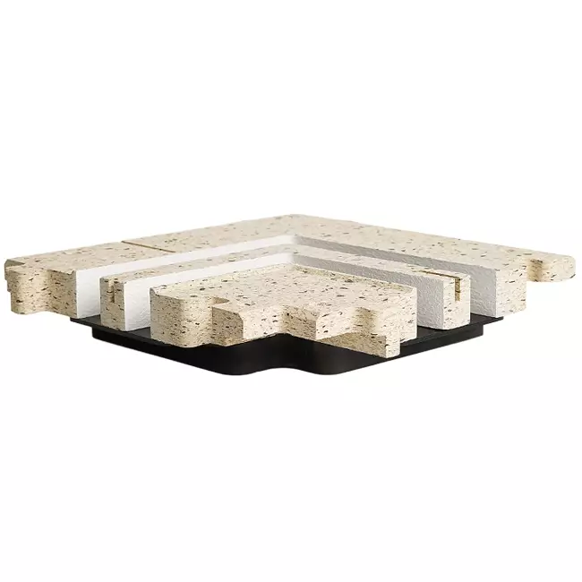 Angolo a 90 gradi Ergovent per diffusori modulari a feritoia a innesto con 2 feritoie