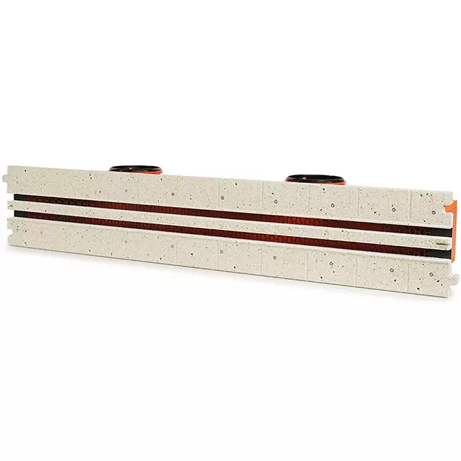 Diffusore a feritoia senza telaio Ergovent 1050 mm con diametro di raccordo 125 mm - climatizzazione - 2 feritoie