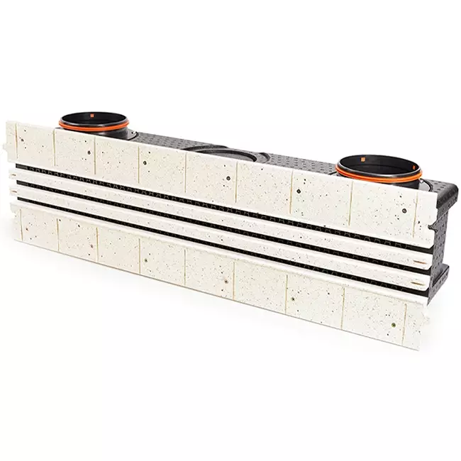 Frangisole Ergovent senza cornice 1000 mm con diametro di raccordo 150 mm - climatizzazione - 3 feritoie