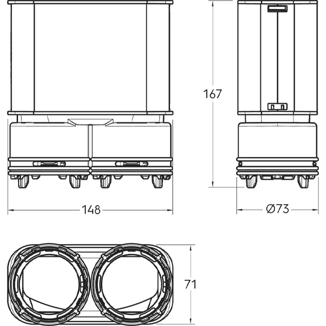 Riduttore Ubbink Air Excellent 2x 23C - 55SC