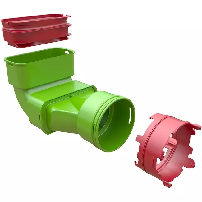 Ubbink Air Excellent 48C - 55SC riduzione della curva a 90° - verticale