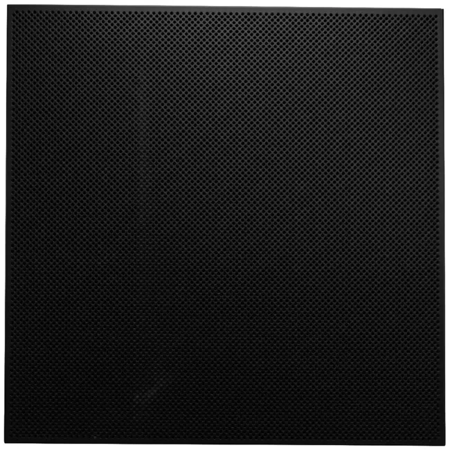Pannello forato 600 x 600 mm per l'inserimento in controsoffitti - RAL9005 30% lucido