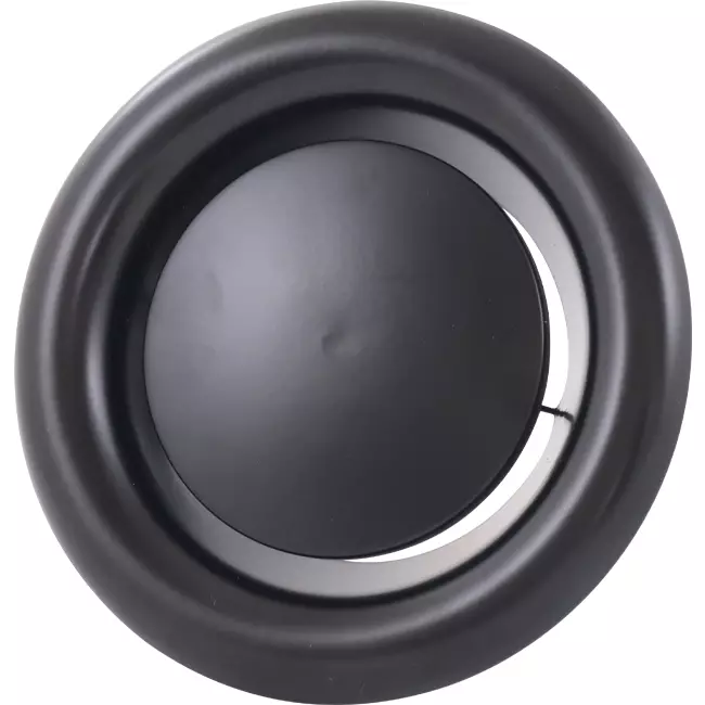 Valvola di scarico per ventilazione 125 mm metallo - E-DVS125 RAL9005 30% lucido