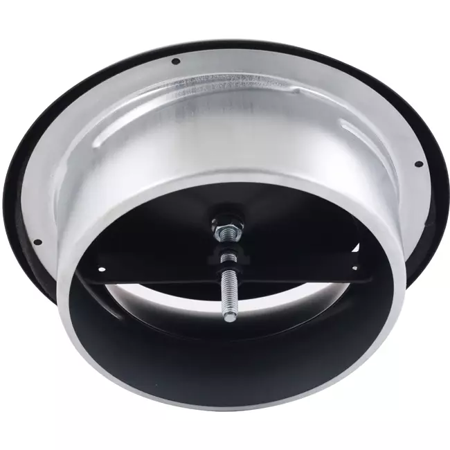 Valvola di ventilazione 160 mm in metallo - S-DVS160 RAL9005 30% lucido