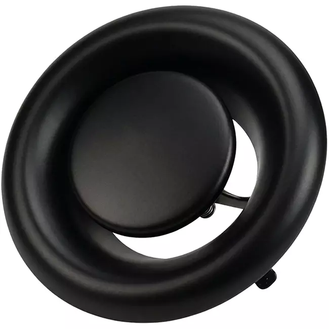 Valvola di scarico di ventilazione in metallo 125 mm con clip a molla - DVS-C125 - RAL 9005 30% lucido