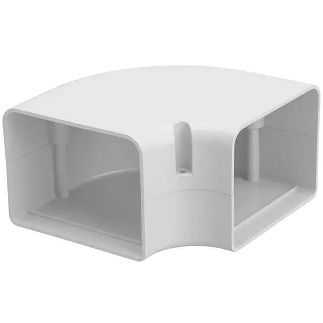 ClimaConnect 90° curva piatta per canale di montaggio 100 mm - RAL 9010