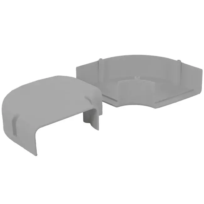 ClimaConnect 90° curva piatta per canale di montaggio 100 mm - RAL 9010