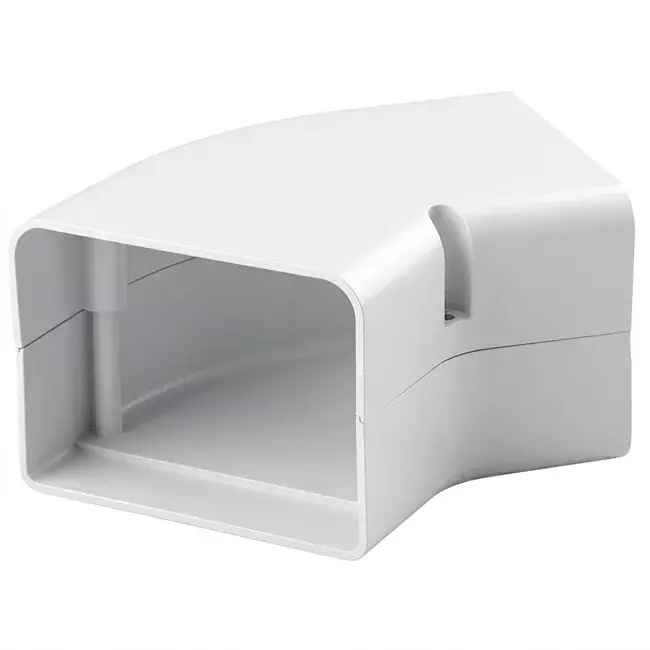 ClimaConnect Curva piatta a 45° per canale di montaggio 75 mm - RAL 9010