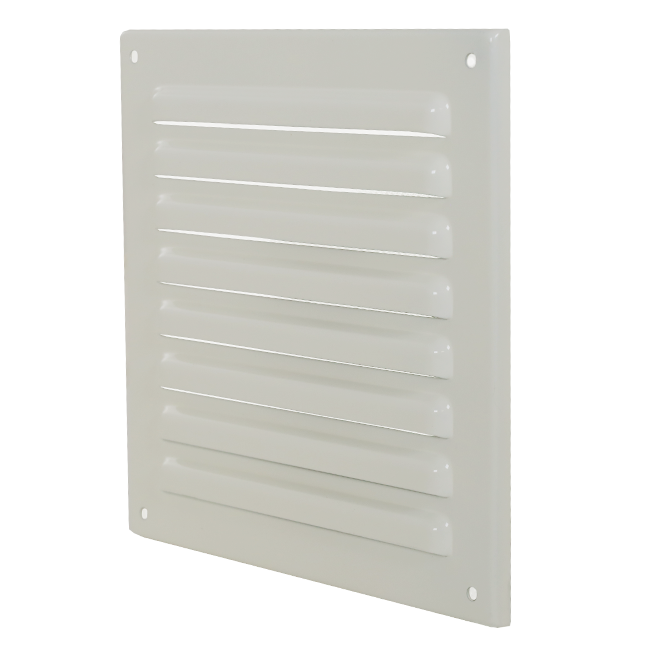 Griglia esterna quadrata 150x150 mm in alluminio - RAL9010