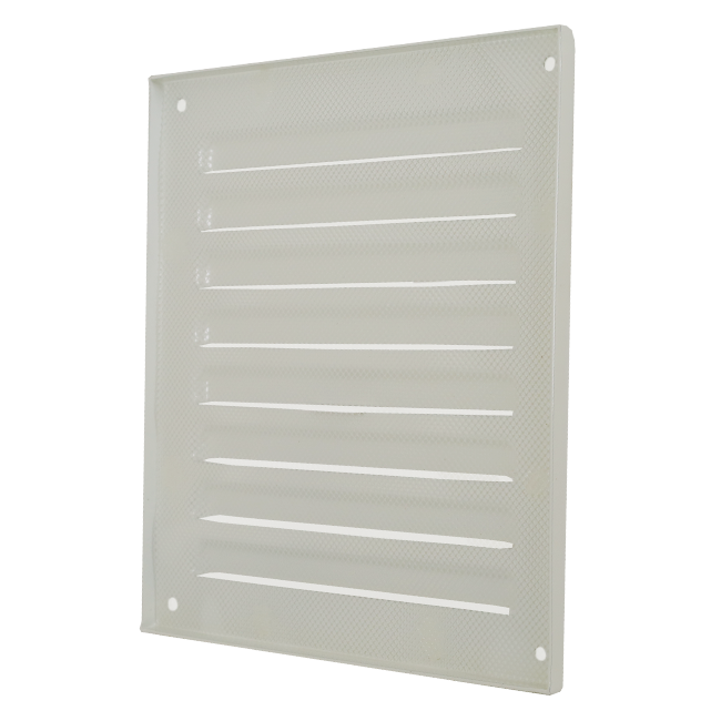 Griglia esterna quadrata 150x150 mm in alluminio - RAL9010