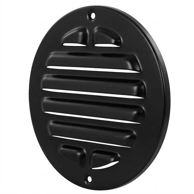 Griglia esterna circolare 200 mm in alluminio - RAL9005 30% lucido