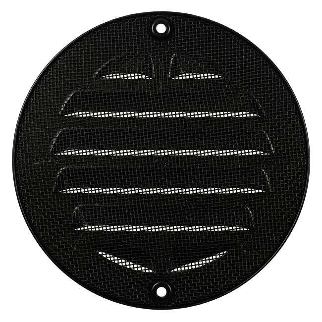 Griglia esterna circolare 200 mm in alluminio - RAL9005 30% lucido